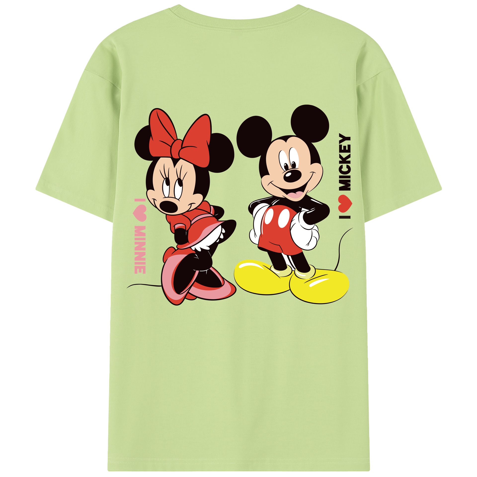 （画像用） ミッキーマウス Mickey Mouse 綿100％半袖Tシャツ（背面プリント）